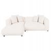 ΚΑΝΑΠΕΣ ΓΩΝΙΑ (ΑΡΙΣΤΕΡΗ) 3-ΘΕΣΙΟΣ GRACE HM3280.02L ΛΕΥΚΟ ΥΦΑΣΜΑ 252x160x70-90Υεκ