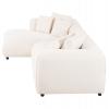 ΚΑΝΑΠΕΣ ΓΩΝΙΑ (ΑΡΙΣΤΕΡΗ) 3-ΘΕΣΙΟΣ GRACE HM3280.02L ΛΕΥΚΟ ΥΦΑΣΜΑ 252x160x70-90Υεκ