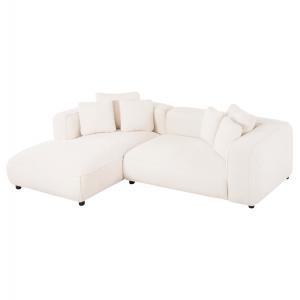 ΚΑΝΑΠΕΣ ΓΩΝΙΑ (ΑΡΙΣΤΕΡΗ) 3-ΘΕΣΙΟΣ GRACE HM3280.02L ΛΕΥΚΟ ΥΦΑΣΜΑ 252x160x70-90Υεκ