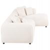 ΚΑΝΑΠΕΣ ΓΩΝΙΑ (ΔΕΞΙΑ) 3-ΘΕΣΙΟΣ GRACE HM3280.02R ΛΕΥΚΟ ΥΦΑΣΜΑ 252x160x70-90Υεκ