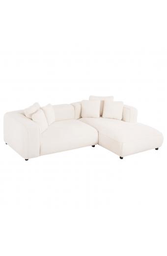 ΚΑΝΑΠΕΣ ΓΩΝΙΑ (ΔΕΞΙΑ) 3-ΘΕΣΙΟΣ GRACE HM3280.02R ΛΕΥΚΟ ΥΦΑΣΜΑ 252x160x70-90Υεκ