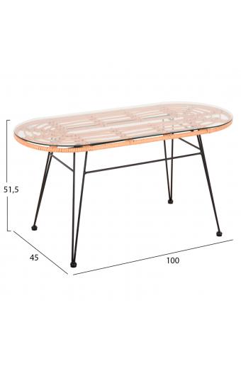 ΣΕΤ ΕΞΩΤ.ΧΩΡΟΥ 4ΤΜΧ ALLEGRA HM21051 ΣΥΝΘ.RATTAN ΜΠΕΖ-ΜΑΥΡΟ ΜΕΤΑΛΛΟ