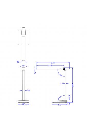 ΦΩΤΙΣΤΙΚΟ ΓΡΑΦΕΙΟΥ LED BLAIN PRO HM4448.01 ΛΕΥΚΟ ΧΡΩΜΑ ABS 17,3x12,5x39,9Υεκ.