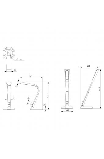 ΦΩΤΙΣΤΙΚΟ ΓΡΑΦΕΙΟΥ LED BLAIN PRO HM4451.08 ΑΣΗΜΙ ΧΡΩΜΑ 34,3x18,3x42,5Υεκ.