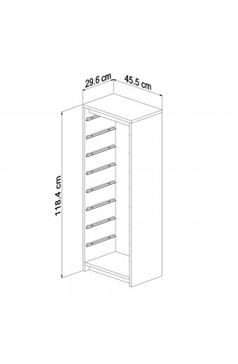 ΣΥΡΤΑΡΙΕΡΑ SANI HM18201.03 ΜΕΛΑΜΙΝΗ SONAMA-ΛΕΥΚΑ ΣΥΡΤΑΡΙΑ P.E. 45,5x29,6x118,5Υεκ