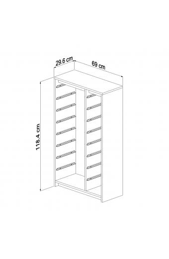 ΣΥΡΤΑΡΙΕΡΑ SANI HM18202.03 ΜΕΛΑΜΙΝΗ SONAMA-14 ΛΕΥΚΑ ΣΥΡΤΑΡΙΑ P.E. 69x29,6x112,2Υεκ