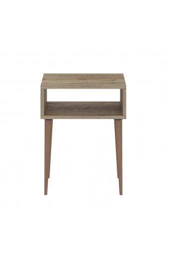 ΚΟΜΟΔΙΝΟ TODD HM18183.04 ΜΕΛΑΜΙΝΗ ΟΑΚ-ΠΟΔΙΑ ΦΥΣΙΚΟ 45x30x58Υεκ.