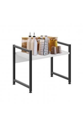 ΡΑΦΙ ΠΑΓΚΟΥ ΚΟΥΖΙΝΑΣ BECKO HM18219.01 ΜΕΛΑΜΙΝΗ ΣΕ ΛΕΥΚΟ-ΜΑΥΡΟ ΜΕΤΑΛΛΟ 53x35x41Υεκ.