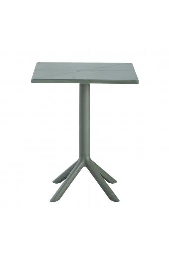 ΤΡΑΠΕΖΙ ΠΟΛΥΠΡΟΠΥΛΕΝΙΟΥ ΤΕΤΡΑΓΩΝΟ TERRIN HM6125.15 DARK OLIVE 60x60x75Υεκ.