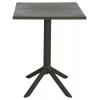 ΤΡΑΠΕΖΙ ΠΟΛΥΠΡΟΠΥΛΕΝΙΟΥ ΤΕΤΡΑΓΩΝΟ TERRIN HM6125.15 DARK OLIVE 60,5x60,5x76,5Υεκ.