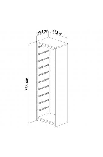 ΣΥΡΤΑΡΙΕΡΑ SANI HM18205.03 ΜΕΛΑΜΙΝΗ ΣΕ SONAMA-ΛΕΥΚΑ ΣΥΡΤΑΡΙΑ P.E. 45,5x29,6x144Υεκ.