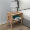 ΚΟΜΟΔΙΝΟ JAKE HM18182.04 ΜΕΛΑΜΙΝΗ ΣΕ ΦΥΣΙΚΟ ΞΥΛΟΥ 48x35x49Υεκ.