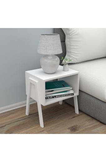 ΚΟΜΟΔΙΝΟ JAKE HM18182.01 ΜΕΛΑΜΙΝΗ ΣΕ ΛΕΥΚΟ 48x35x49Υεκ.