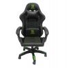 ΠΟΛΥΘΡΟΝΑ GAMING LOOT HM1204 ΜΑΥΡΟ-ΠΡΑΣΙΝΟ PVC & NYLON 51x49x125Υεκ.