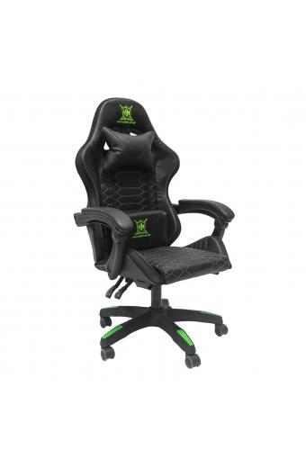 ΠΟΛΥΘΡΟΝΑ GAMING LOOT HM1204 ΜΑΥΡΟ-ΠΡΑΣΙΝΟ PVC & NYLON 60x60x120Υεκ.