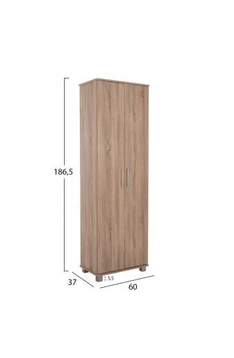 ΠΑΠΟΥΤΣΟΘΗΚΗ-ΝΤΟΥΛΑΠΑ CLUSE HM2403.20 ΜΕΛΑΜΙΝΗ SONAMA OAK ΧΡΩΜΑ 60Χ37Χ186,5Υεκ.