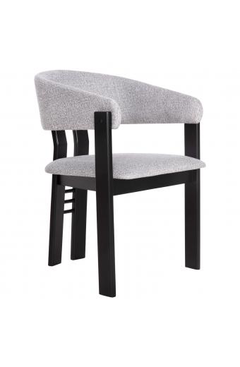 ΚΑΡΕΚΛΑ ZARRA HM9970.02 RUBBERWOOD ΣΕ ΜΑΥΡΟ-ΑΝΟΙΧΤΟ ΓΚΡΙ ΥΦΑΣΜΑ 55,5x59x81,5Υεκ