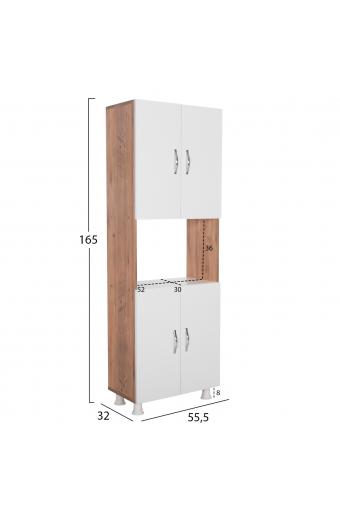 ΕΠΙΠΛΟ ΚΟΥΖΙΝΑΣ/ΝΤΟΥΛΑΠΙ RAD HM18196.04 ΜΕΛΑΜΙΝΗ ΦΥΣΙΚΟ-ΛΕΥΚΟ 55,5x32x165Υεκ.