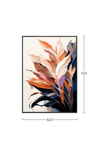 ΠΙΝΑΚΑΣ TOIXOY TROPICO HM4547.02 ΚΟΡΝΙΖΑ ΜΑΥΡΗ-ΚΑΜΒΑΣ ΕΚΤΥΠΩΣΗ ΦΥΛΛΑ 52,5x2,8x72,5Υεκ.