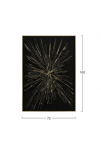 ΠΙΝΑΚΑΣ TOIXOY STELLON HM4549 ΚΟΡΝΙΖΑ ΜΠΕΖ-ΚΑΜΒΑΣ ΜΑΥΡΟΣ-ΧΕΙΡΟΠΟΙΗΤΟΣ 72x4,5x102Υεκ.