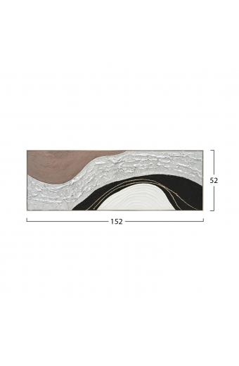 ΠΙΝΑΚΑΣ ΤΟΙΧΟΥ ABSTRACT HM4552.01 ΜΕ ΚΟΡΝΙΖΑ ΜΠΕΖ-ΚΑΜΒΑΣ- ΧΕΙΡΟΠΟΙΗΤΟΣ 152x4.5x52Υεκ.