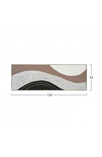 ΠΙΝΑΚΑΣ ΤΟΙΧΟΥ ABSTRACT HM4552.02 ΜΕ ΚΟΡΝΙΖΑ ΜΠΕΖ-ΚΑΜΒΑΣ-ΧΕΙΡΟΠΟΙΗΤΟΣ 152x4.5x52Υεκ.