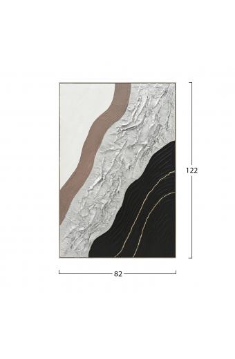 ΠΙΝΑΚΑΣ ΤΟΙΧΟΥ ABSTRACT HM4553.02 ΜΕ ΚΟΡΝΙΖΑ ΜΠΕΖ-ΚΑΜΒΑΣ-ΧΕΙΡΟΠΟΙΗΤΟΣ 82x4.5x122Υεκ