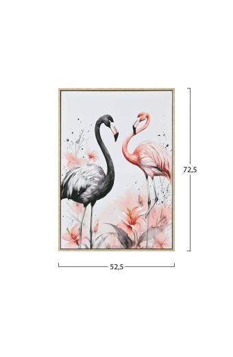 ΠΙΝΑΚΑΣ TOIXOY FLAMINGOS HM4562 ΜΕ ΚΟΡΝΙΖΑ ΜΠΕΖ-ΚΑΜΒΑΣ ΕΚΤΥΠΩΣΗ 52,5x2,8x72,5Υεκ.