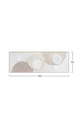 ΠΙΝΑΚΑΣ ΤΟΙΧΟΥ 3D SWIRL HM4573 ΜΕ ΚΟΡΝΙΖΑ ΜΠΕΖ-ΧΕΙΡΟΠΟΙΗΤΟΙ ΚΥΚΛΟΙ 152x5Χ52Υεκ.