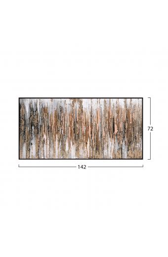 ΠΙΝΑΚΑΣ ΤΟΙΧΟΥ SEDIMENT HM4574.01 ΜΕ ΚΟΡΝΙΖΑ ΜΑΥΡΗ-ΚΑΜΒΑΣ 142x4.5x72Υεκ
