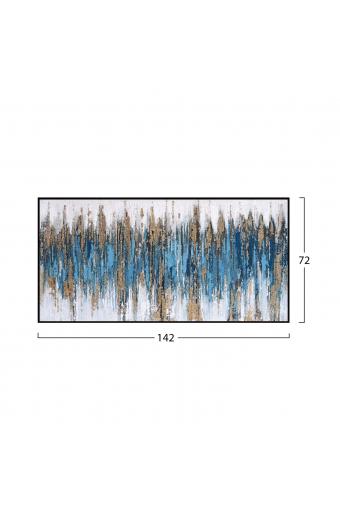 ΠΙΝΑΚΑΣ ΤΟΙΧΟΥ SEDIMENT (ΜΠΛΕ) HM4574.02 ΜΕ ΚΟΡΝΙΖΑ ΜΑΥΡΗ-ΚΑΜΒΑΣ 142x4.5x72Υεκ