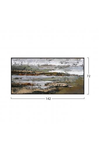 ΠΙΝΑΚΑΣ ΤΟΙΧΟΥ SEDIMENT HM4575.01 ΜΕ ΚΟΡΝΙΖΑ ΜΑΥΡΗ-ΚΑΜΒΑΣ 142x4.5x72Υεκ