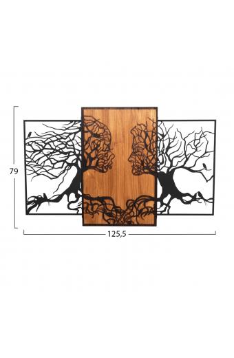 ΔΙΑΚΟΣΜΗΤΙΚΟ ΤΟΙΧΟΥ ILLUSION HM4654 ΦΥΛΛΑ ΜΕΤΑΛΛΟΥ-ΞΥΛΟ 125,5x3x79Υεκ.