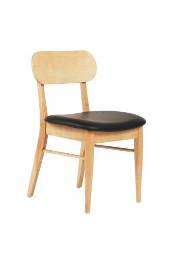 KΑΡΕΚΛΑ ΤΡΑΠΕΖΑΡΙΑΣ SEKOR HM9945.01 RUBBERWOOD-ΜΑΥΡΟ PU 50x50x80Υεκ.