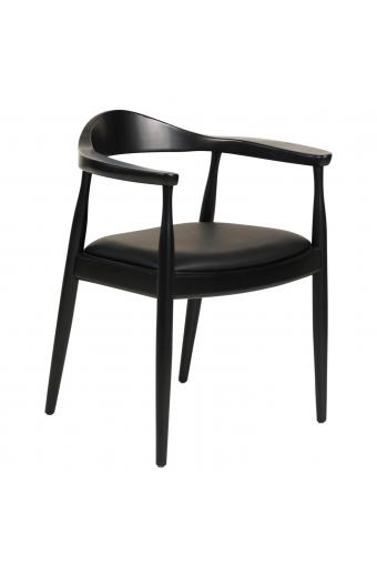 ΠΟΛΥΘΡΟΝΑ ΤΡΑΠΕΖΑΡΙΑΣ ADOR HM9948.02 RUBBERWOOD ΚΑΙ PU-ΜΑΥΡΟ 62x54x76,5Υεκ