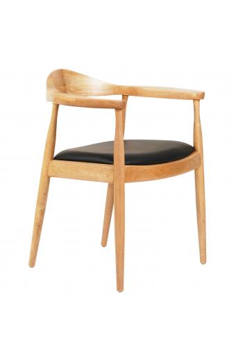 ΠΟΛΥΘΡΟΝΑ ΤΡΑΠΕΖΑΡΙΑΣ ADOR HM9948.01 RUBBERWOOD ΣΕ ΟΑΚ ΚΑΙ ΜΑΥΡΟ PU 62x54x76,5Υεκ