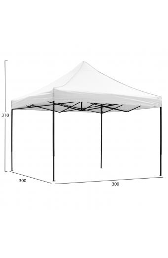 ΚΙΟΣΚΙ/GAZEBO MATTHEW HM6310 ΠΤΥΣΣΟΜΕΝΟ-ΣΚΕΛΕΤΟΣ ΜΕΤΑΛ.ΜΑΥΡΟΣ-ΛΕΥΚΟ ΥΦΑΣΜΑ 3x3x3,10Yμ