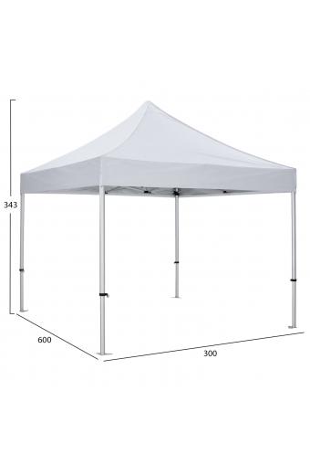 GAZEBO ΕΠΑΓΓΕΛΜΑΤΙΚΟ ΒΑΡΕΩΣ ΤΥΠΟΥ MATTHEW-AL HM6313 ΠΤΥΣΣΟΜΕΝΟ ΑΛΟΥΜΙΝΙΟΥ 3x3x3,4Y