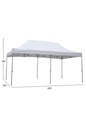 GAZEBO ΕΠΑΓΓΕΛΜΑΤΙΚΟ ΒΑΡΕΩΣ ΤΥΠΟΥ CRESSEN HM6307 ΠΤΥΣΣΟΜΕΝΟ ΑΛΟΥΜΙΝΙΟΥ 3x6x3,4Y