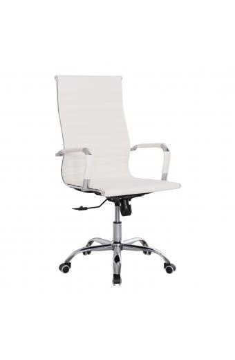 ΚΑΡΕΚΛΑ ΓΡΑΦΕΙΟΥ BOSS ΔΙΕΥΘΥΝΤΟΥ HM1059.32 ΛΕΥΚΟ PU ΠΟΔΙ ΧΡΩΜΙΟΥ 54x57x110Υεκ.