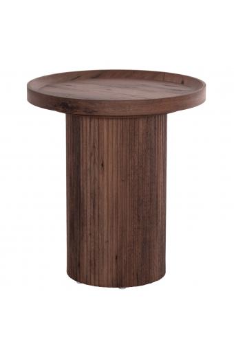 ΒΟΗΘΗΤΙΚΟ ΤΡΑΠΕΖΙ MARGON HM18027 MDF ΣΕ ΣΚΟΥΡΟ ΚΑΦΕ ΞΥΛΟΥ Φ45x50,5Υεκ.