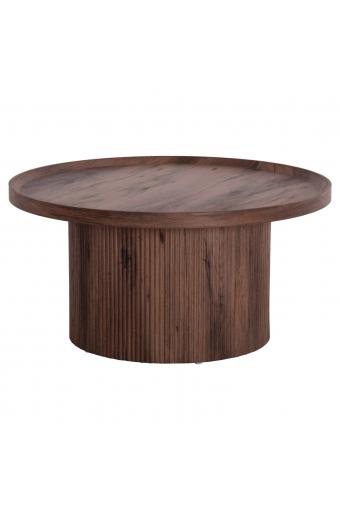ΤΡΑΠΕΖΙ ΣΑΛΟΝΙΟΥ MARGON HM18026 MDF ΣΕ ΣΚΟΥΡΟ ΚΑΦΕ ΞΥΛΟΥ Φ80x40,5Υεκ.