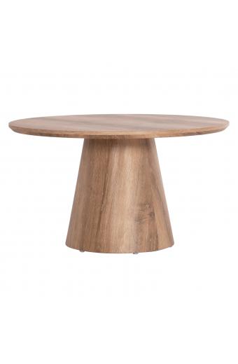 ΤΡΑΠΕΖΙ ΣΑΛΟΝΙΟΥ KARAN HM18028 MDF ΣΕ ΦΥΣΙΚΟ ΧΡΩΜΑ ΞΥΛΟΥ Φ80x45,5Υεκ.