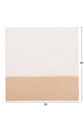 ΠΙΝΑΚΑΣ ΤΕΤΡΑΓΩΝΟΣ ΣΕΙΡΑ SANTORINI HM4519 MDF ΣΕ ΥΠΟΛΕΥΚΟ-ΚΑΦΕ ΧΡΩΜΑ 80x4(πάχος)x80Υεκ.