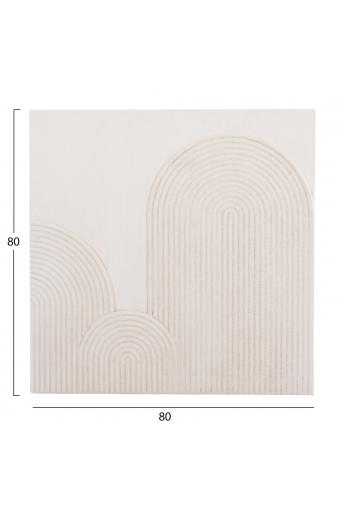 ΠΙΝΑΚΑΣ ΤΕΤΡΑΓΩΝΟΣ ΣΕΙΡΑ SANTORINI HM4517 MDF ΣΕ ΥΠΟΛΕΥΚΟ ΧΡΩΜΑ 80x4,5(πάχος)x80Υεκ.