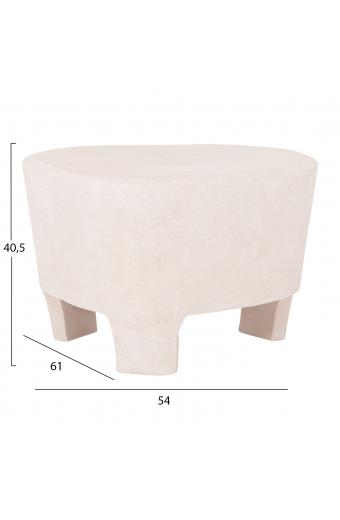 ΤΡΑΠΕΖΙ ΣΑΛΟΝΙΟΥ ΣΕΙΡΑ SANTORINI HM18053 MDF ΣΕ ΥΠΟΛΕΥΚΟ ΧΡΩΜΑ 54x61x40,5Υεκ.