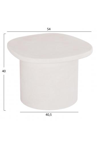 ΤΡΑΠΕΖΙ ΣΑΛΟΝΙΟΥ ΟΒΑΛ ΣΕΙΡΑ SANTORINI HM18054 MDF ΣΕ ΥΠΟΛΕΥΚΟ ΧΡΩΜΑ 54x54,5x40Υεκ