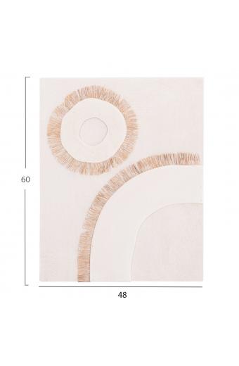 ΠΙΝΑΚΑΣ ΟΡΘΟΓΩΝΙΟΣ ΣΕΙΡΑ SANTORINI HM4534 MDF ΥΠΟΛΕΥΚΟ ΧΡΩΜΑ-ΔΙΑΚΟΣΜΗΣΗ ΜΠΕΖ 48x4,5(πάχος)x60Υεκ.