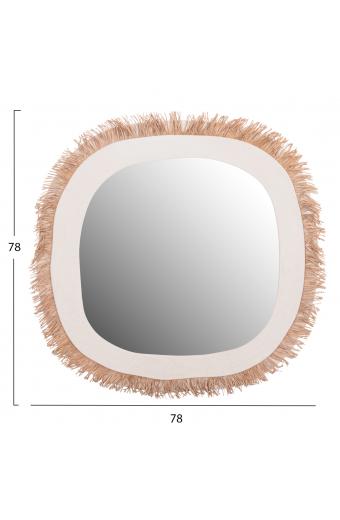 ΚΑΘΡΕΠΤΗΣ ΤΟΙΧΟΥ ΣΕΙΡΑ SANTORINI HM4527 MDF ΥΠΟΛΕΥΚΟ-ΔΙΑΚΟΣΜΗΣΗ ΣΕ ΜΠΕΖ 78x1,8x78Υεκ.