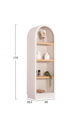 ΡΑΦΙΕΡΑ ΣΕΙΡΑ SANTORINI HM18045 MDF ΥΠΟΛΕΥΚΟ-ΡΑΦΙΑ ΞΥΛΟ ΕΛΑΤΟΥ ΦΥΣΙΚΟ 60x38,5x179Υεκ.